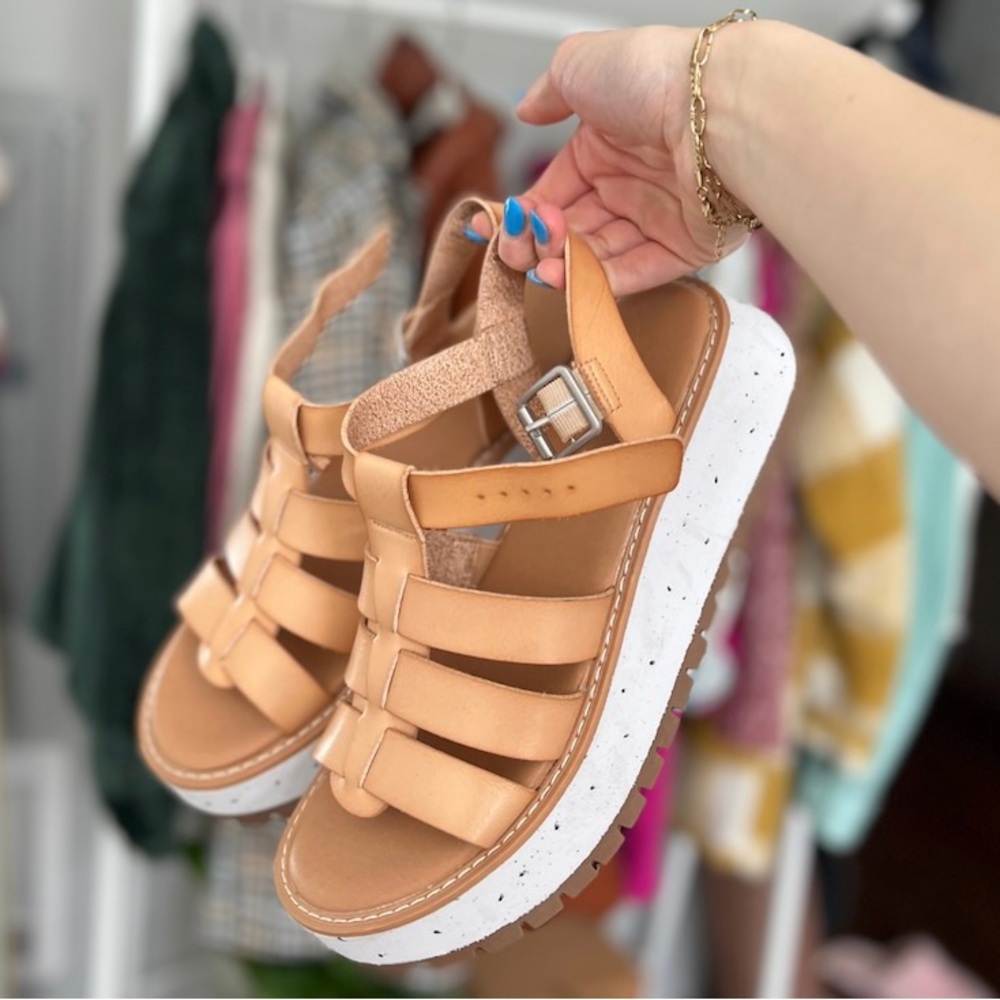 Target Light Tan Strappy Platform Sandals
